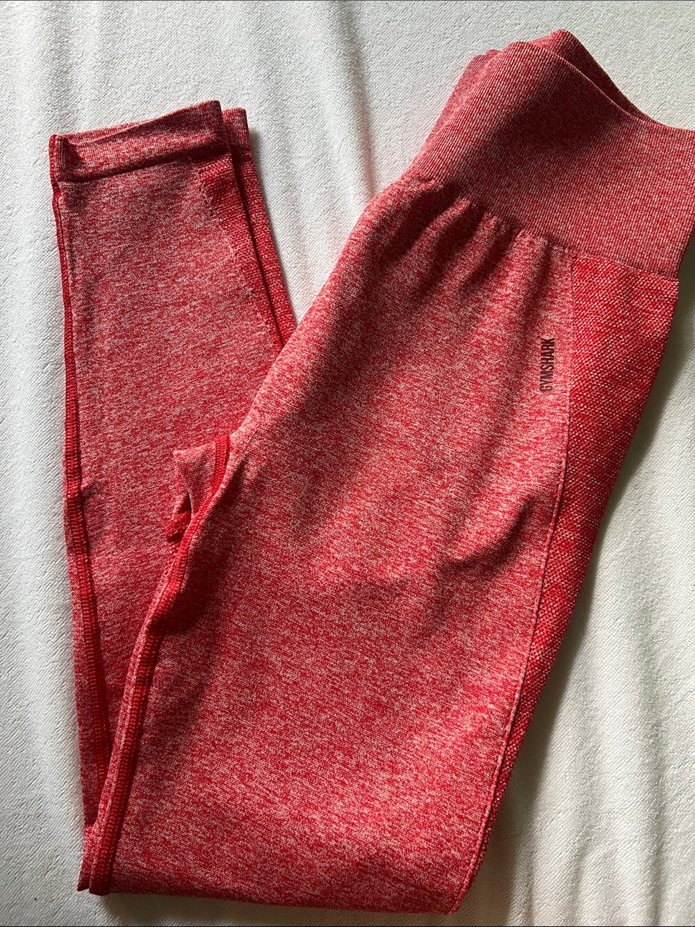Gymshark woman’s Heather Red Seamless Leggings - L